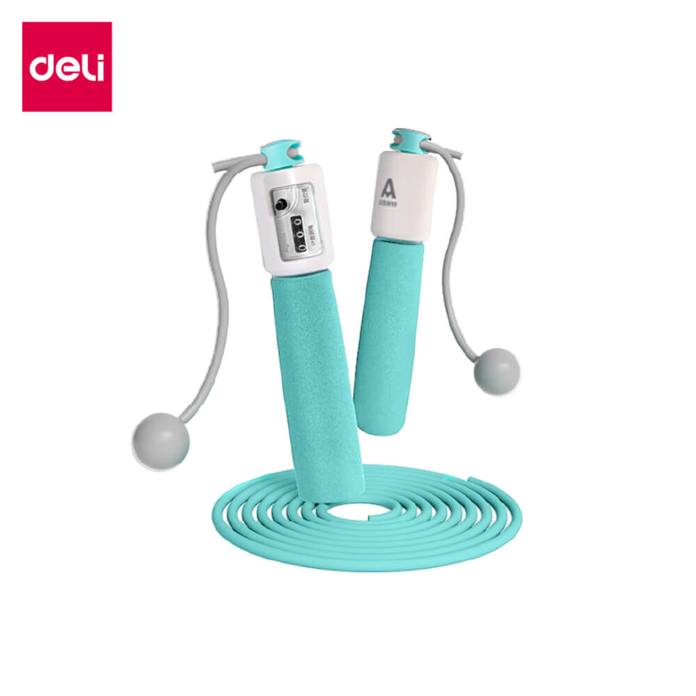 เชือกกระโดดนับครั้งได้ DELI FT134-BL-01 สีฟ้า
